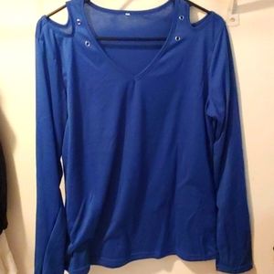 Long Sleeve Blue Top